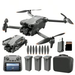 Drone Pliable GT50 Double Cam&eacute;ra 4K &Eacute;cran T&eacute;l&eacute;commande Moteur Brushless Usage Ext&eacute;rieur GT