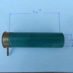 grosse rare cartouche a broche pour fusil de chasse