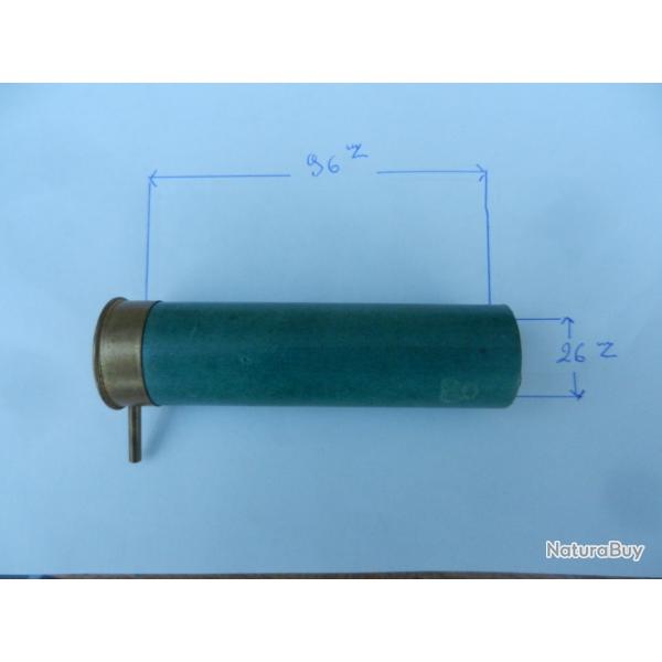 grosse rare cartouche a broche pour fusil de chasse