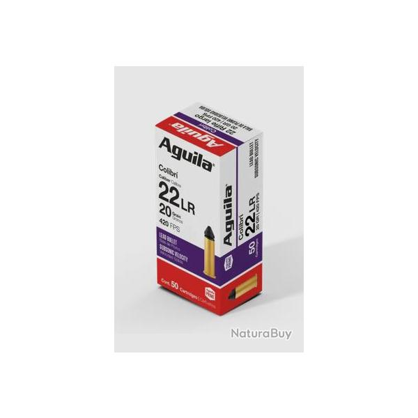 Cartouches Aguila Calibre 22 LR COLIBRI 20 Grains