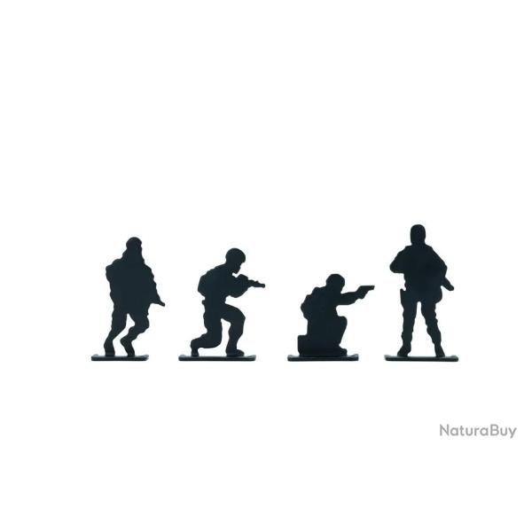 Cible Metal Silhouette Soldats x4 (ASG)