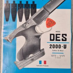 Notice pistolet UNIQUE D.E.S. 2000-U
