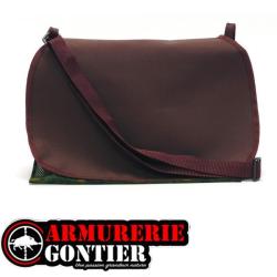 GIBECIERE TOILE ET CUIR MARRON