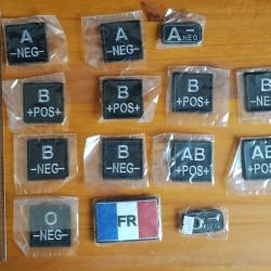 Lot indissociable diff&eacute;rents Patchs Velcro