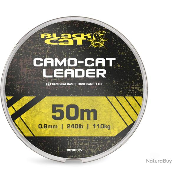 T�te de ligne Black Cat Camo-Cat Leader 80/100 50m 110kg