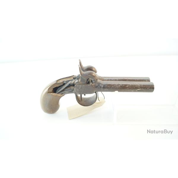 pistolet a percution de voyage double canon pour ench�re 1� sans prix de r�serve