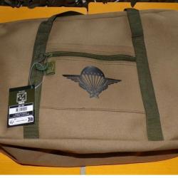 SAC MONITEUR AVEC INSIGNE PARACHUTISTE DE L'ARMEE FRANCAISE , 100 % COTON  ,DE FABRICATION ACTUELLE