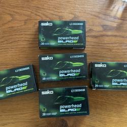 livraison comprise 5 bo&icirc;tes 6,5 creedmoor Sako Powerhead Blade