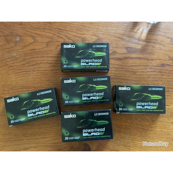 livraison comprise 5 bo�tes 6,5 creedmoor Sako Powerhead Blade