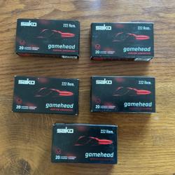 livraison comprise 5 bo&icirc;tes Sako 222rem gamehead 3,2 g