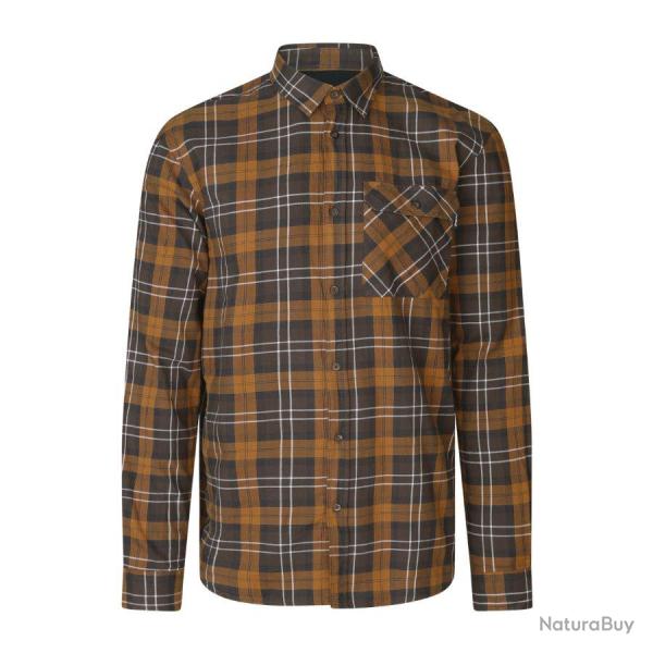 Chemise Flanelle Glen Seeland Dark Brown / Camel - chemise glen DB C 3XL