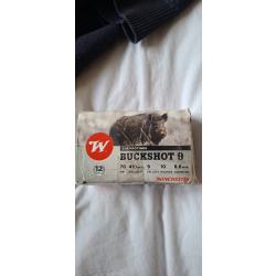 Chevrotines buckshot 9 grains calibre 12/70 winchester