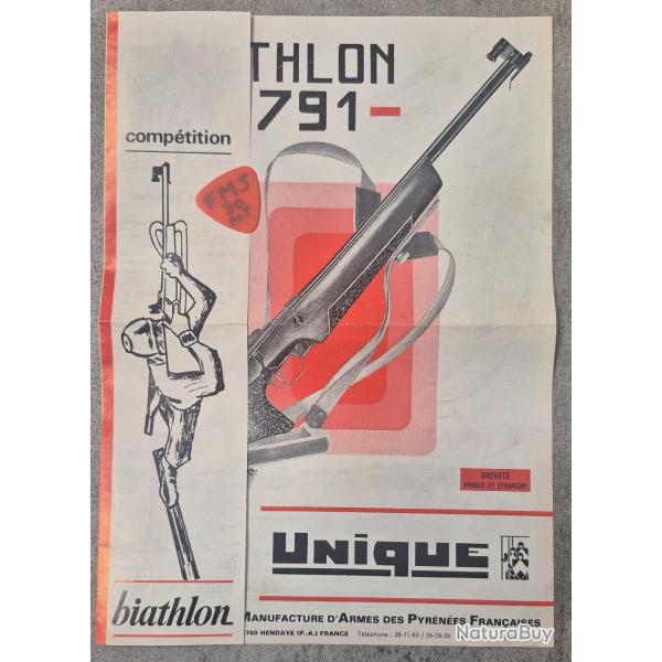 Notice carabine UNIQUE BIATHLON T.791