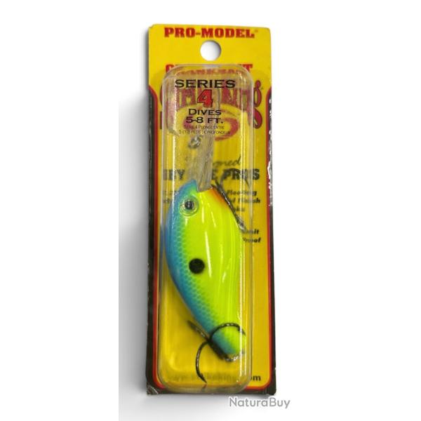 Leurre Strike King Pro Model Crankbait Series 4 Chartreuse Powder Blue Back