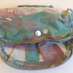 Pochette sacoche de ceinture en toile camouflage indochine ,algerie collection militaria histoire