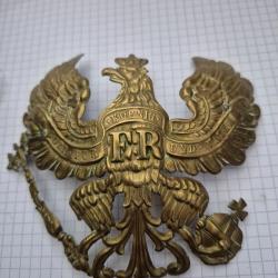 Plaque de casque &agrave; pointe prussien infanterie de ligne 1895-100% authentique