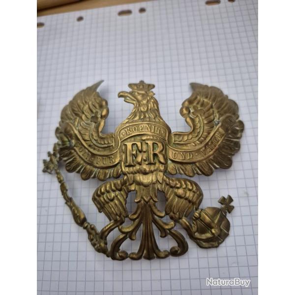 Plaque de casque � pointe prussien infanterie de ligne 1895-100% authentique