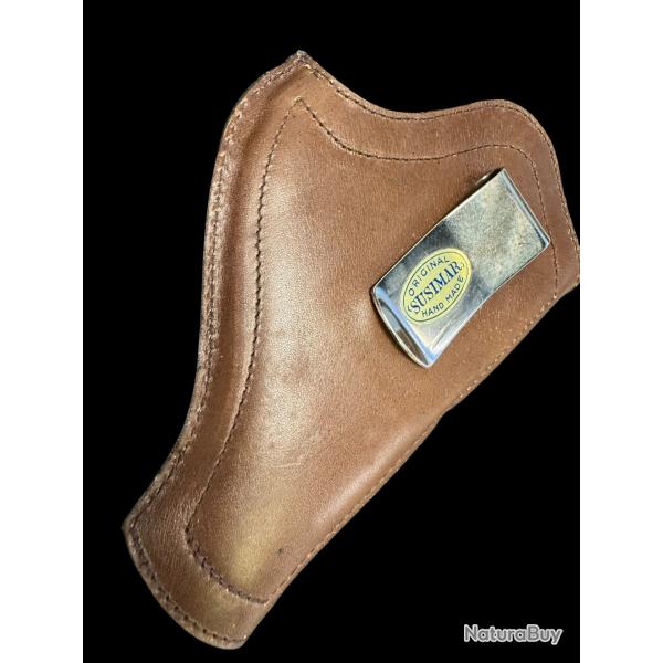 holster  cuir vintage NEUF DE STOCK. pour revolver 2/3 pouces.   ann�e 60/80