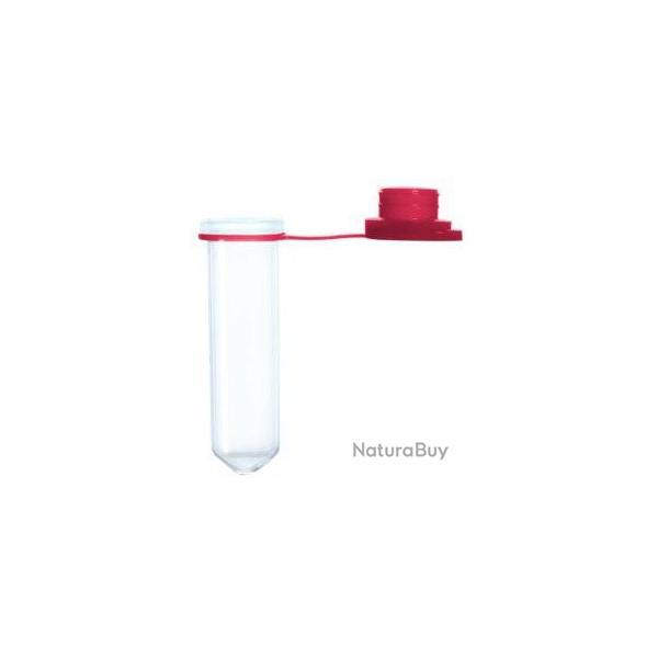 50 dosettes en plastique 2ml pour la poudre noire (bouchon attach� rouge)