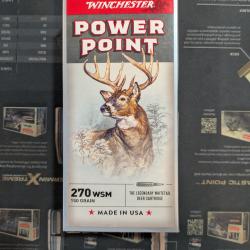 Balle winchester power point 270 wsm 150 gr