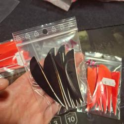 Plumes Paraboliques unies 3" d'occasion par 12 - Noir