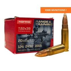BOITE DE 7.62X39 RANGE TRAINING 124GR X400 - NORMA