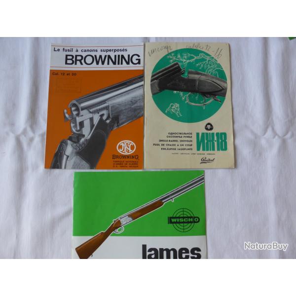 3 Anciens depliant fusil de chasse (1)