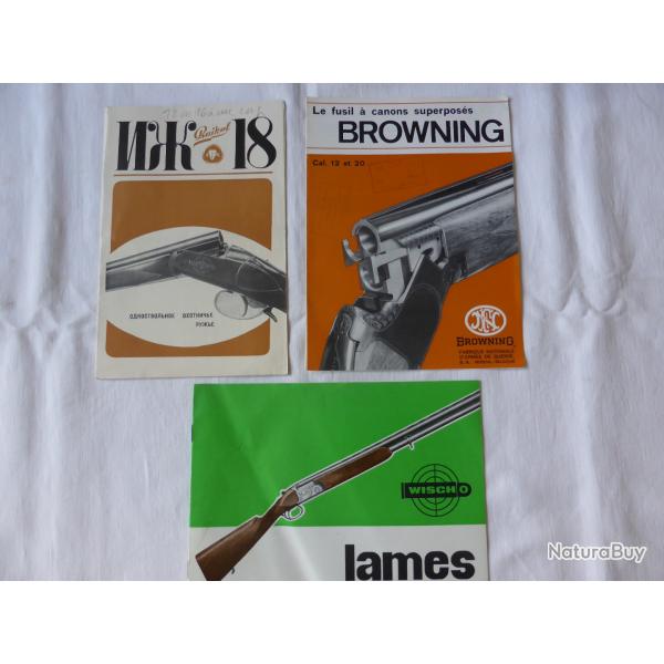 3 Anciens depliant fusil de chasse (2)