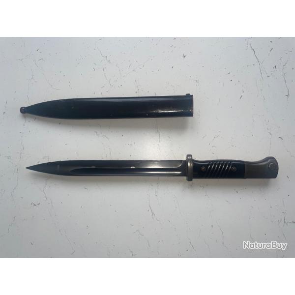 Ba�onnette allemande avec fourreau, originale, 43 fnj type S84/98 III de 1943.
