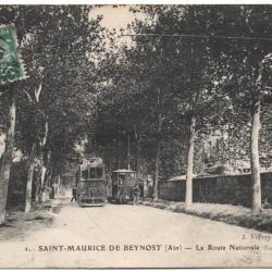 CPA DE SAINT-MAURICE-DE-BEYNOST - AIN 01 - LA ROUTE NATIONALE - 1912