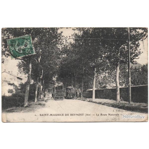 CPA DE SAINT-MAURICE-DE-BEYNOST - AIN 01 - LA ROUTE NATIONALE - 1912