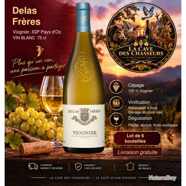 6 Bouteilles Maison Delas igp pays d'oc Viognier 2025 75cl