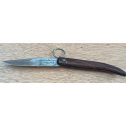 Ancien couteau de poilu &agrave; anneau - BOURDIER Thiers "L'avenir vous le dira" - WW1