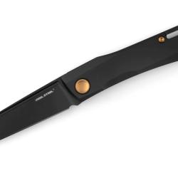 Couteau pliant - REAL STEEL - Solis Titanium noir et or