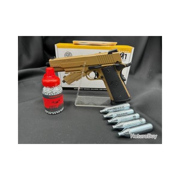 Pack Pr�t a Tirer Pistolet Sig Sauer 1911 EMPEROR SCORPION CO2 1,7J Billes 4,5mm