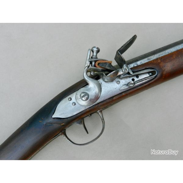 Fusil de chasse � silex - fin XVIIIe si�cle - long canon
