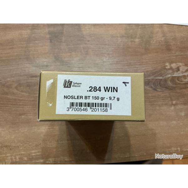 livraison comprise 284 Winchester Sologne BT 150 grains