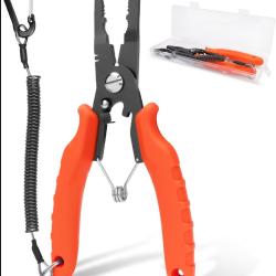 Pince de P&ecirc;che Multifonction 18,5 cm - T&eacute;flon - Coupe-Fil - Dragonne