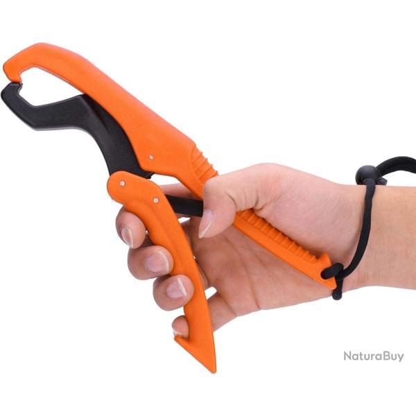 Pince � Poisson Flottante - Lip Gripper P�che avec Dragonne - Orange