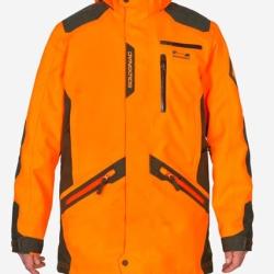 VESTE CHASSE RESISTANTE IMPERMEABLE ORANGE FLUO SUPERTRACK 900