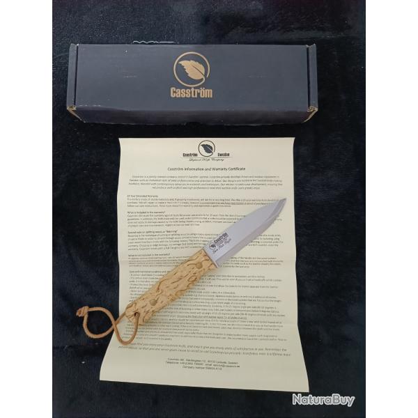 Magnifique Casstr�m Lars F�lt Knife 11804, en acier Sleipner, fabrication su�doise.