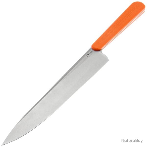 Couteau de Chef Civivi Cibus Lame Acier 14C28N Manche G10 Orange CIVC230483