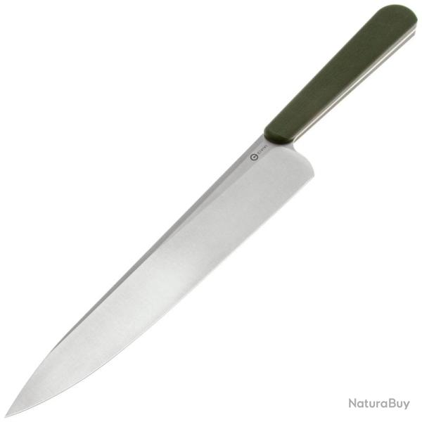 Couteau de Chef Civivi Cibus Lame Acier 14C28N Manche G10 Vert Olive CIVC230482