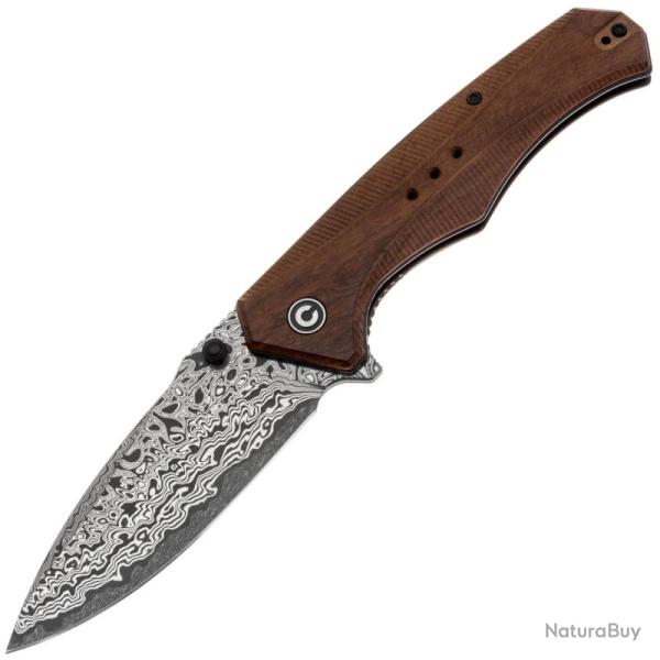 Couteau Pliant Civivi Photonix Lame Acier Damas Manche Bois Marron Liner Lock CIVC23081BDS1