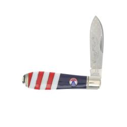 Couteau Pliant Rough Rider 250th Teardrop Lame Acier Inoxydable Manche Synth&eacute;tique Slip Joint RR2738