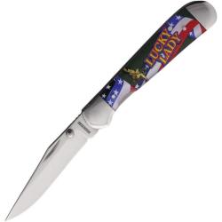 Couteau Pliant Rough Rider Lucky Lady Lame Acier Inoxydable Manche Acrylique Liner Lock RR2722