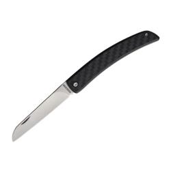 Couteau Pliant Rough Rider Carbon Pattern Lame Acier Inoxydable Manche Synth&eacute;tique Slip Joint RR2699
