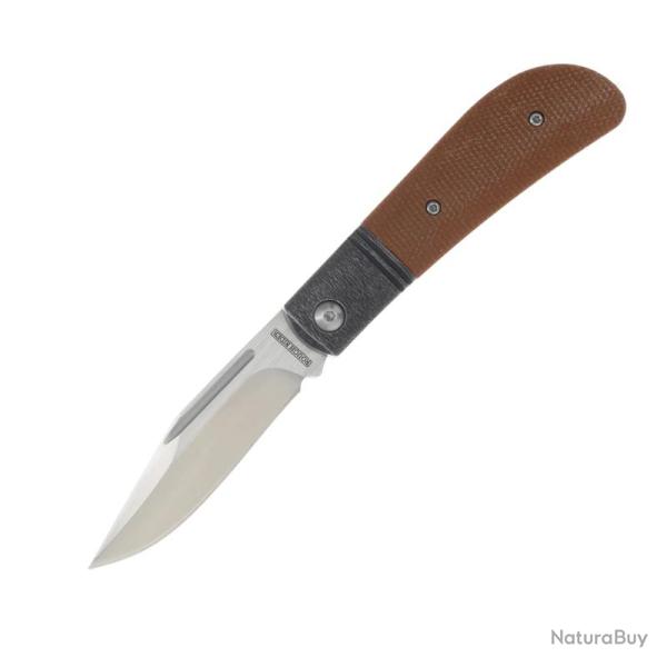 Couteau Pliant Rough Rider Bronze Canvas Lame Acier Inoxydable Manche Micarta Slip Joint RR2698