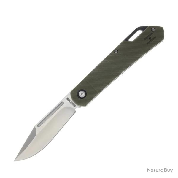 Couteau Pliant Rough Rider Green Drop Point Lame Acier Inoxydable Manche G10 Vert Slip Joint RR2697