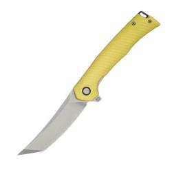 Couteau Pliant Rough Rider Amber Tanto Lame Acier Inoxydable Manche Acrylique Liner Lock RR2678
